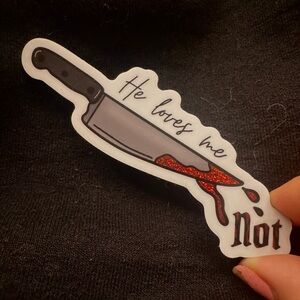 Holographic Sticker: Valentine’s Day, gothic, edgy